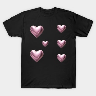 pink chrome heart sticker pack T-Shirt